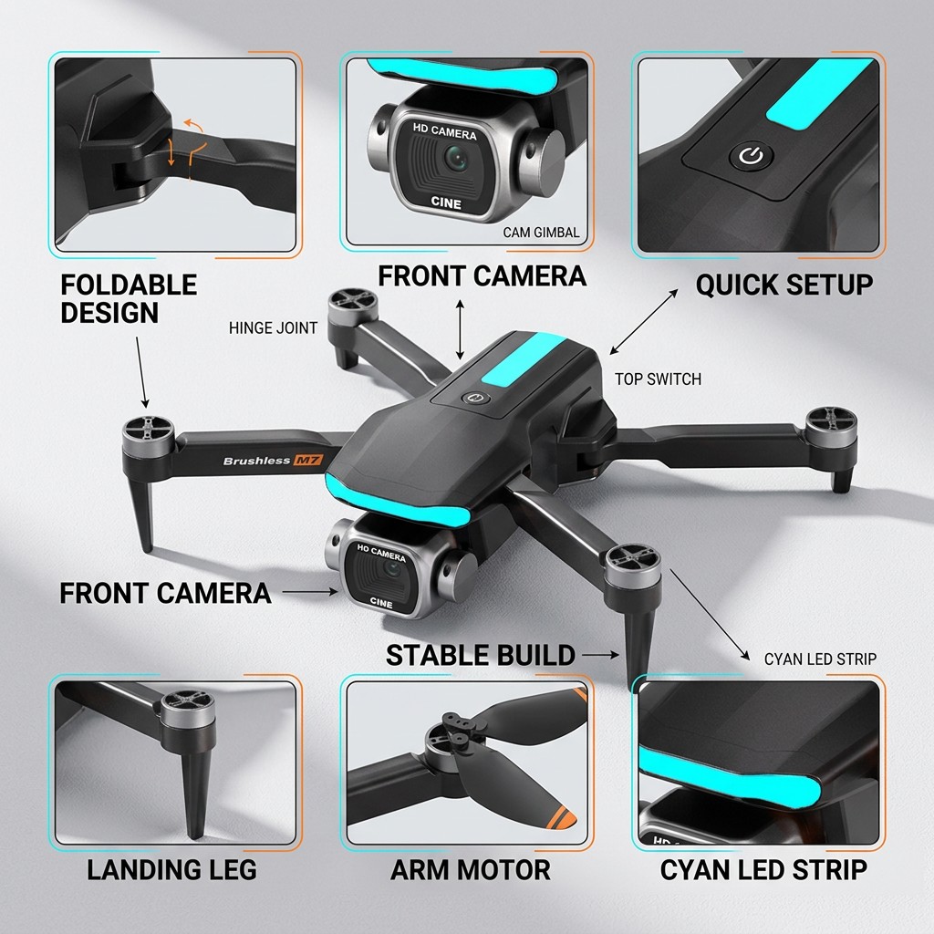 New M7 RC Drone Professional 8 - Drone Mapping ulasan dan harga