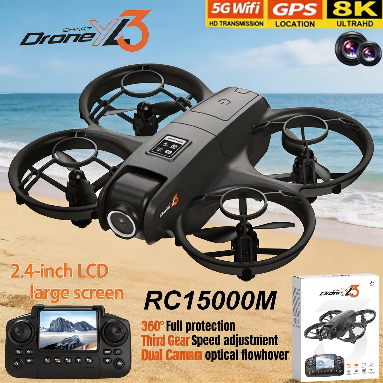 New YL3 RC Drone 8K 1080P Wide - Drone Surveying ulasan dan harga